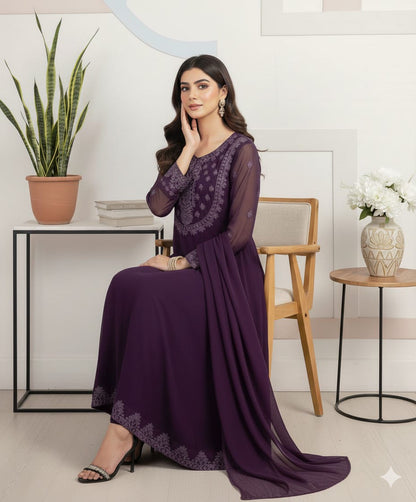 MIRROR EMBROIDERY MAXI