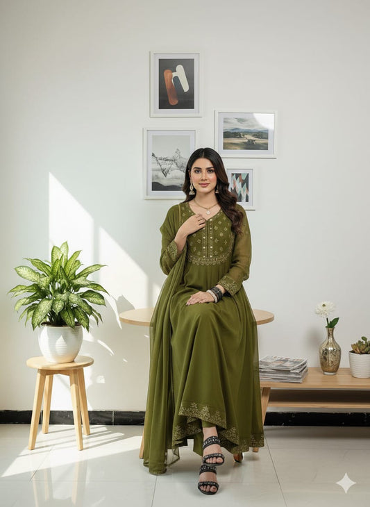 MIRROR EMBROIDERY MAXI